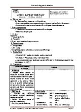 Giáo án Tiếng Anh 9 (Thí điểm) - Unit 4 - Năm học 2015-2016 - Đinh Thị Phương